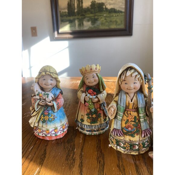 Whimsical Nativity Set Robert Stanley "The Promise Of Christmas" Figurine Set - Picture 2 of 13